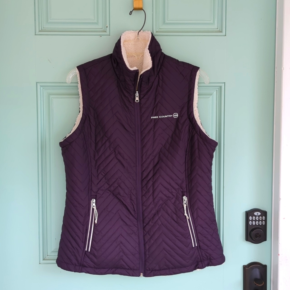 EUC Free Country Reversible Purple Vest